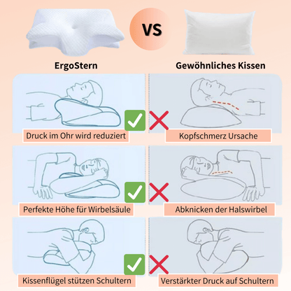ErgoStern - Sanftes Wolkenkissen für erholsamen Schlaf